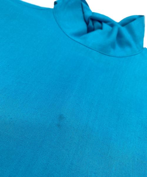 miele grande（ミエーレグランデ）miele grande (ミエーレグランデ) sleeveless bycolor tulle onepiece ブルー×ブラウン サイズ:SIZE 38の古着・服飾アイテム