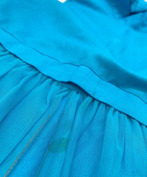miele grande（ミエーレグランデ）miele grande (ミエーレグランデ) sleeveless bycolor tulle onepiece ブルー×ブラウン サイズ:SIZE 38の古着・服飾アイテム