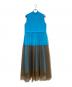 miele grande（ミエーレグランデ）の古着「sleeveless bycolor tulle onepiece」｜ブルー×ブラウン