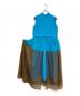 中古・古着 miele grande (ミエーレグランデ) sleeveless bycolor tulle onepiece ブルー×ブラウン サイズ:SIZE 38：7000円