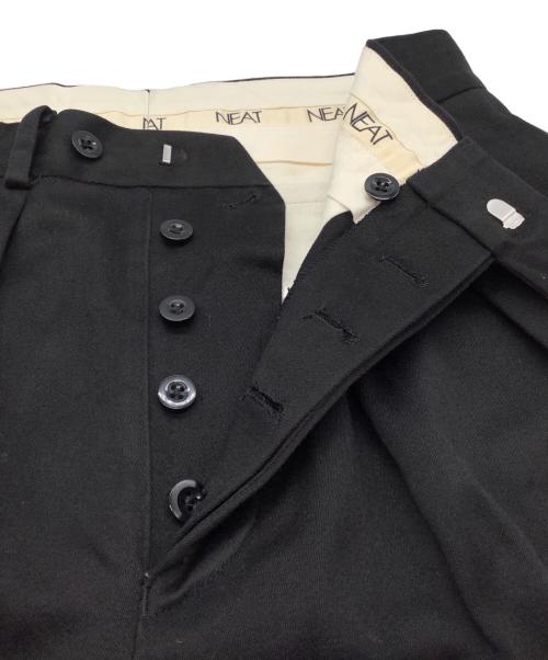 NEAT（ニート）NEAT (ニート) コットンツイル2タックパンツ ブラック サイズ:44の古着・服飾アイテム