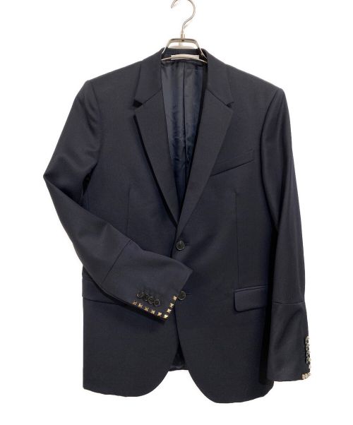 VALENTINO（ヴァレンティノ）VALENTINO (ヴァレンティノ) ロックスタッズ付 紺ブレザー ネイビー サイズ:SIZE 48 (M)の古着・服飾アイテム