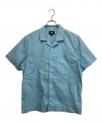 stussyステューシー）の古着「Hellshire Bowlimg Shirt」｜ブルー