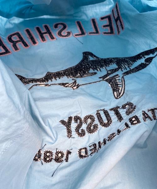 stussy（ステューシー）stussy (ステューシー) Hellshire Bowlimg Shirt ブルー サイズ:SIZE Lの古着・服飾アイテム