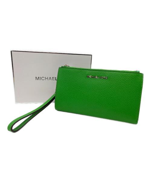 MICHAEL KORS（マイケル・コース）MICHAEL KORS (マイケルコース) レザースマホウォレット グリーン 未使用品の古着・服飾アイテム