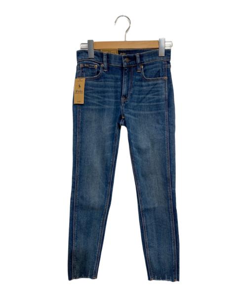 POLO RALPH LAUREN（ポロ・ラルフローレン）POLO RALPH LAUREN (ポロ・ラルフローレン) Tompkins スキニークロップジーンズ ブルー サイズ:W25(63.5㎝) 未使用品の古着・服飾アイテム
