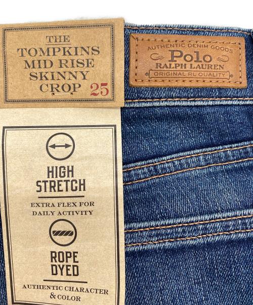 POLO RALPH LAUREN（ポロ・ラルフローレン）POLO RALPH LAUREN (ポロ・ラルフローレン) Tompkins スキニークロップジーンズ ブルー サイズ:W25(63.5㎝) 未使用品の古着・服飾アイテム