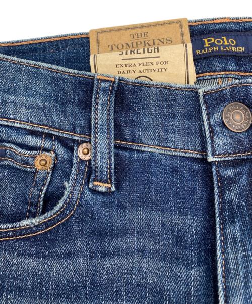 POLO RALPH LAUREN（ポロ・ラルフローレン）POLO RALPH LAUREN (ポロ・ラルフローレン) Tompkins スキニークロップジーンズ ブルー サイズ:W25(63.5㎝) 未使用品の古着・服飾アイテム