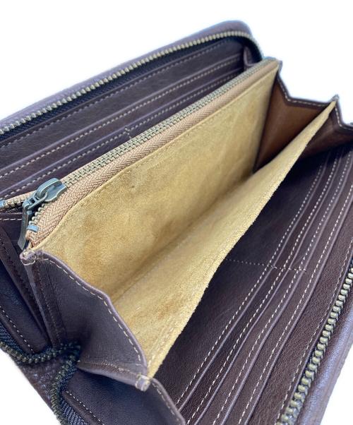 土屋鞄（ツチヤカバン）土屋鞄 (ツチヤカバン) クッションファスナー長財布 ブラウンの古着・服飾アイテム