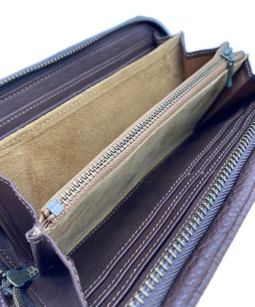 土屋鞄（ツチヤカバン）土屋鞄 (ツチヤカバン) クッションファスナー長財布 ブラウンの古着・服飾アイテム