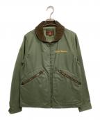 Hysteric Glamourヒステリックグラマー）の古着「GHOST WOLVES刺繍チノラウンドカラージャケット」｜グリーン