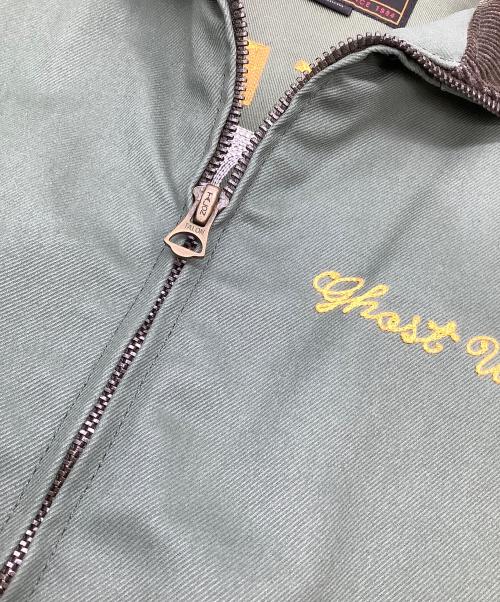 Hysteric Glamour（ヒステリックグラマー）Hysteric Glamour (ヒステリックグラマー) GHOST WOLVES刺繍チノラウンドカラージャケット グリーン サイズ:SIZE Mの古着・服飾アイテム