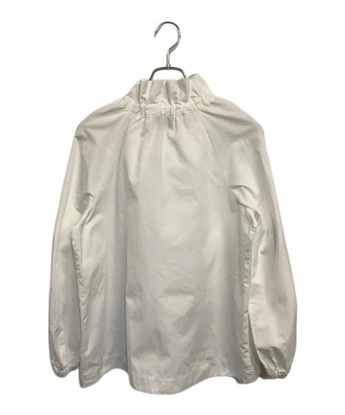 UNITED ARROWS TOKYO（ユナイテッドアローズトウキョウ）UNITED ARROWS TOKYO (ユナイテッドアローズトウキョウ) ギャザーフリルリボンブラウス ホワイト サイズ:SIZE 38の古着・服飾アイテム
