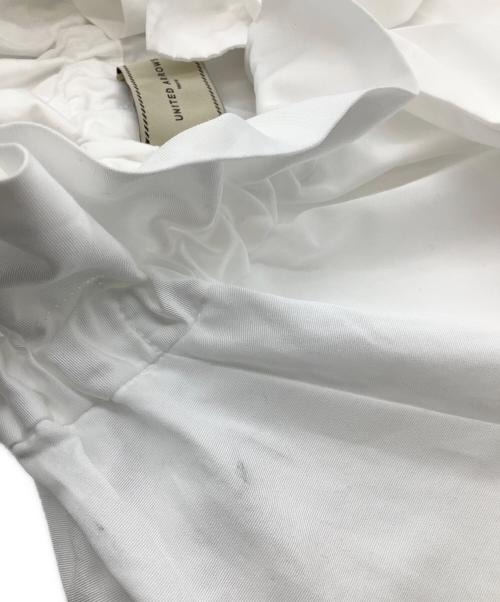UNITED ARROWS TOKYO（ユナイテッドアローズトウキョウ）UNITED ARROWS TOKYO (ユナイテッドアローズトウキョウ) ギャザーフリルリボンブラウス ホワイト サイズ:SIZE 38の古着・服飾アイテム