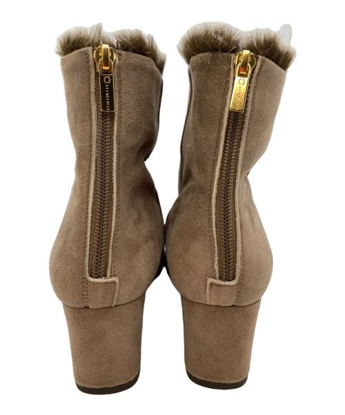 HIMIKO on Rouge（ヒミコ オン ルージュ）HIMIKO on Rouge (ヒミコ オン ルージュ) ファーショートブーツ ベージュ サイズ:SIZE 23cmの古着・服飾アイテム