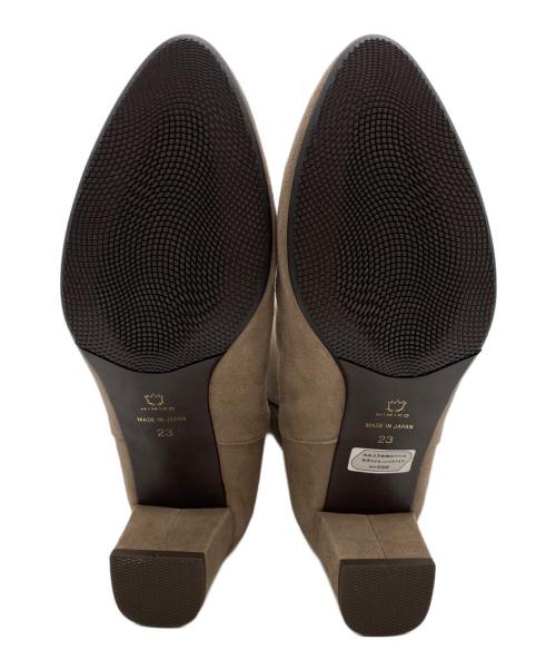 HIMIKO on Rouge（ヒミコ オン ルージュ）HIMIKO on Rouge (ヒミコ オン ルージュ) ファーショートブーツ ベージュ サイズ:SIZE 23cmの古着・服飾アイテム