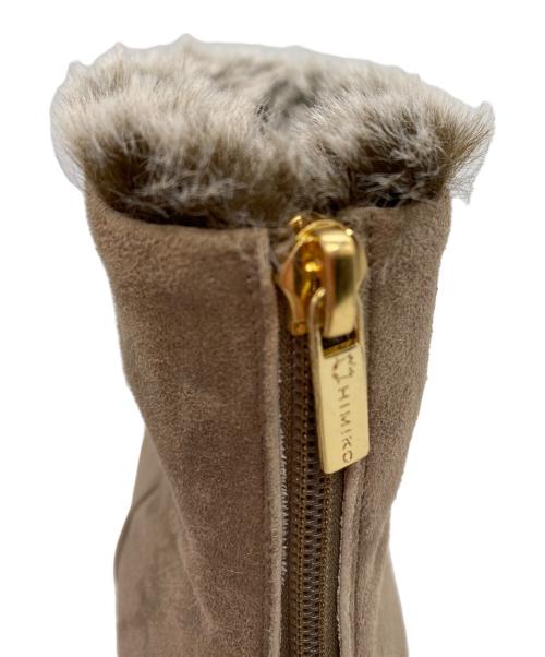 HIMIKO on Rouge（ヒミコ オン ルージュ）HIMIKO on Rouge (ヒミコ オン ルージュ) ファーショートブーツ ベージュ サイズ:SIZE 23cmの古着・服飾アイテム