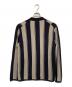 COMME des GARCONS HOMME DEUX (コムデギャルソン オム ドゥ) ストライプニットカーディガン ネイビー×グレー サイズ:SIZE L 未使用品：19000円