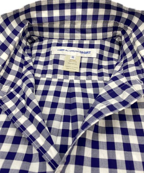 COMME des GARCONS SHIRT（コムデギャルソンシャツ）COMME des GARCONS SHIRT (コムデギャルソンシャツ) ギンガムチェックシャツ ネイビー×ホワイト サイズ:SIZE Mの古着・服飾アイテム