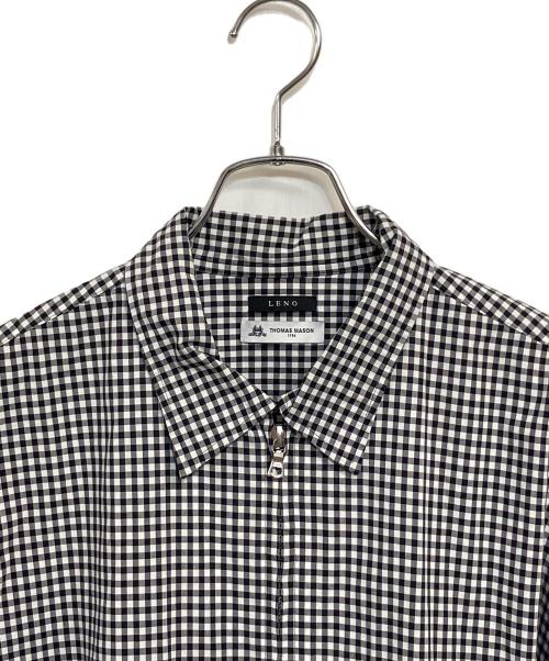 leno（リノ）leno (リノ) THOMAS MASON (トーマスメイソン) Zip-Up Blouson ブラック×ホワイト サイズ:SIZE 2 (FREE)の古着・服飾アイテム