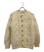 Athena Designsアテナデザインズ）の古着「アイルランド製 前開きアランセーター」｜オフホワイト