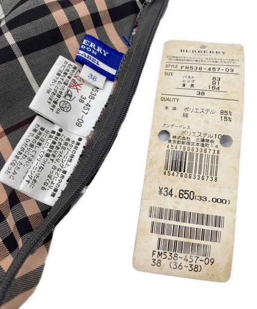 BURBERRY BLUE LABEL（バーバリーロンドンブルーレーベル）BURBERRY BLUE LABEL (バーバリーブルーレーベル) ノースリーブワンピース ブラック×ピンク サイズ:SIZE 38 未使用品の古着・服飾アイテム