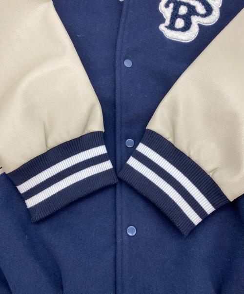 My Sugar Babe（マイシュガーベイブ）My Sugar Babe (マイシュガーベイブ) スタジャン ネイビー×ベージュ サイズ:SIZE Lの古着・服飾アイテム