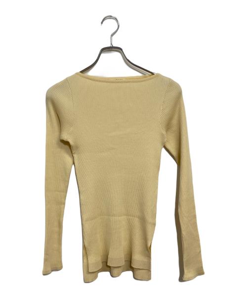 AURALEE for Ronherman（オーラリーフォーロンハーマン）AURALEE for Ronherman (オーラリーフォーロンハーマン) ギザボートネックリブニットセーター ベージュの古着・服飾アイテム