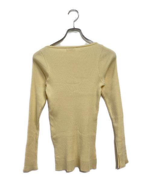 AURALEE for Ronherman（オーラリーフォーロンハーマン）AURALEE for Ronherman (オーラリーフォーロンハーマン) ギザボートネックリブニットセーター ベージュの古着・服飾アイテム