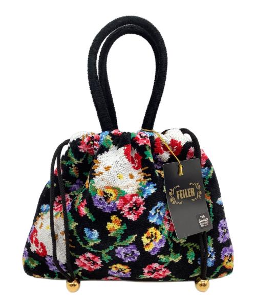 FEILER（フェイラー）FEILER (フェイラー) HELLO KITTY (ハローキティ) ハンドバッグ ブラック 未使用品の古着・服飾アイテム