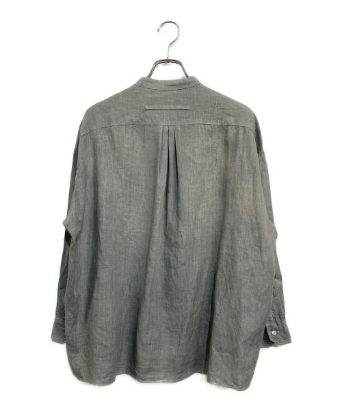 ticca（ティッカ）ticca (ティッカ) リネンノーカラーシャツ グレー サイズ:ＦＲＥＥの古着・服飾アイテム