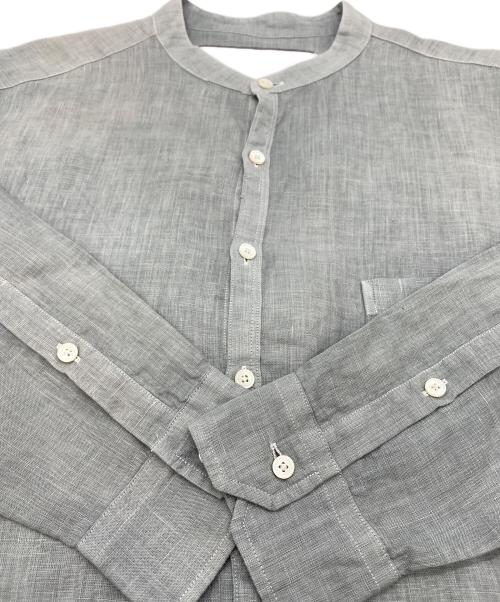ticca（ティッカ）ticca (ティッカ) リネンノーカラーシャツ グレー サイズ:ＦＲＥＥの古着・服飾アイテム