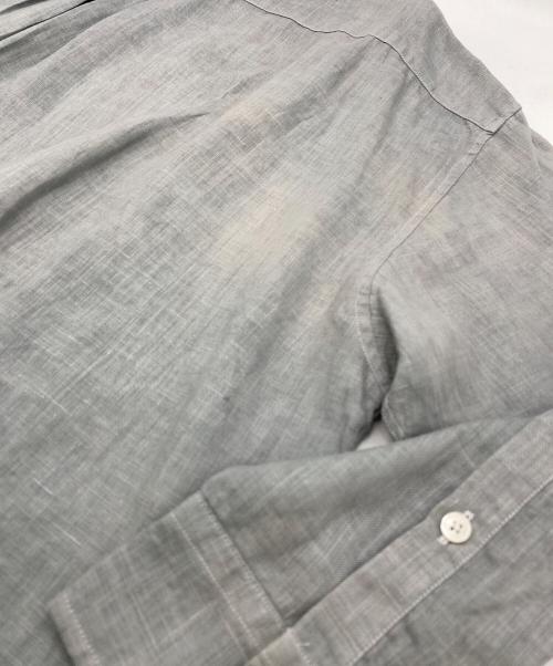 ticca（ティッカ）ticca (ティッカ) リネンノーカラーシャツ グレー サイズ:ＦＲＥＥの古着・服飾アイテム