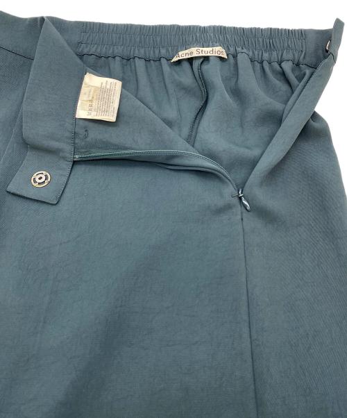 Acne studios（アクネ ストゥディオス）Acne studios (アクネ ストゥディオス) トリアセテート ワイドパンツ グリーン サイズ:SIZE 36の古着・服飾アイテム