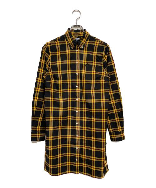 FRED PERRY（フレッドペリー）FRED PERRY (フレッドペリー) ボタンダウンシャツワンピース イエロー×ブラック サイズ:SIZE 10の古着・服飾アイテム