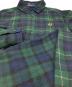 中古・古着 FRED PERRY (フレッドペリー) ウールシャツワンピース グリーン×ネイビー サイズ:SIZE S (JP）：7000円