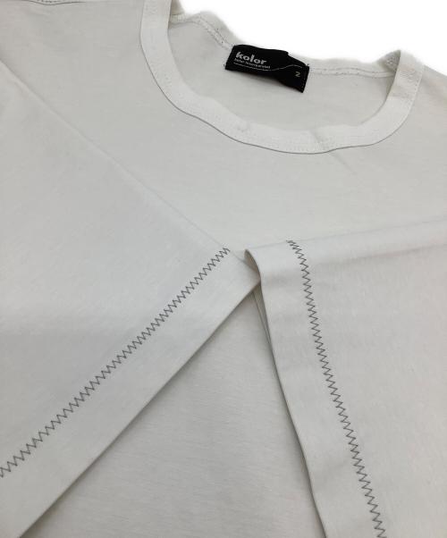 KOLOR（カラー）KOLOR (カラー) ハイゲージコットンストレッチカットソー ホワイト サイズ:SIZE 2の古着・服飾アイテム