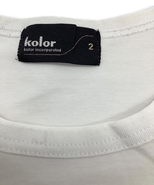 KOLOR（カラー）KOLOR (カラー) ハイゲージコットンストレッチカットソー ホワイト サイズ:SIZE 2の古着・服飾アイテム