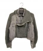 sacaiサカイ）の古着「Denim x Knit Blouson」｜グレー
