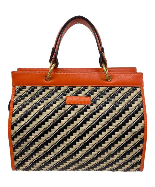 J&M DAVIDSON（ジェイ＆エム デヴィッドソン）J&M DAVIDSON (ジェイ＆エム デヴィッドソン) ハンドバッグ オレンジ×ブラックの古着・服飾アイテム