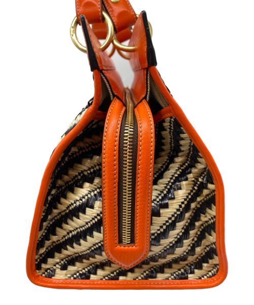 J&M DAVIDSON（ジェイ＆エム デヴィッドソン）J&M DAVIDSON (ジェイ＆エム デヴィッドソン) ハンドバッグ オレンジ×ブラックの古着・服飾アイテム