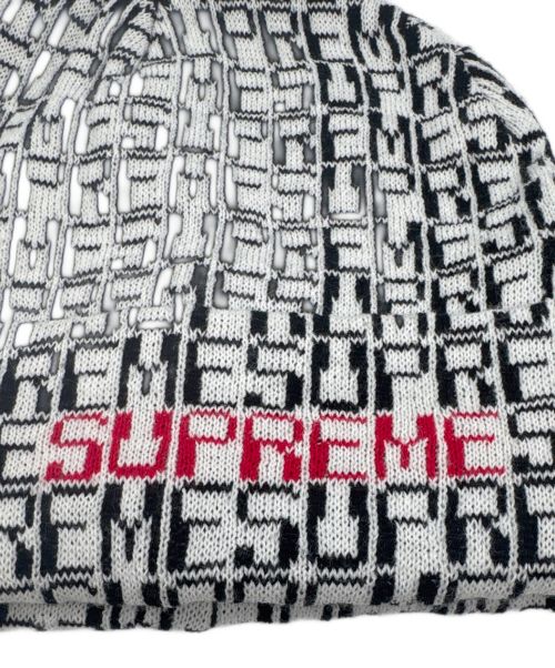 SUPREME（シュプリーム）Supreme (シュプリーム) Digital Beanie ホワイト×ブラックの古着・服飾アイテム