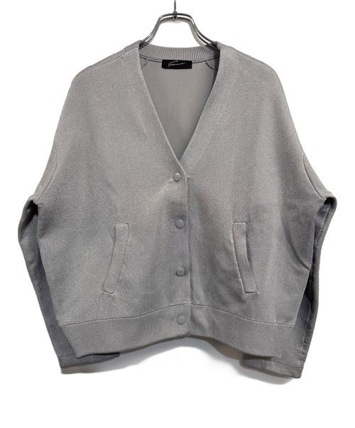 STUNNING LURE（スタニングルアー）STUNNING LURE (スタニングルアー) メタルヤーンニットブルゾンカーディガン グレー サイズ:SIZE Mの古着・服飾アイテム