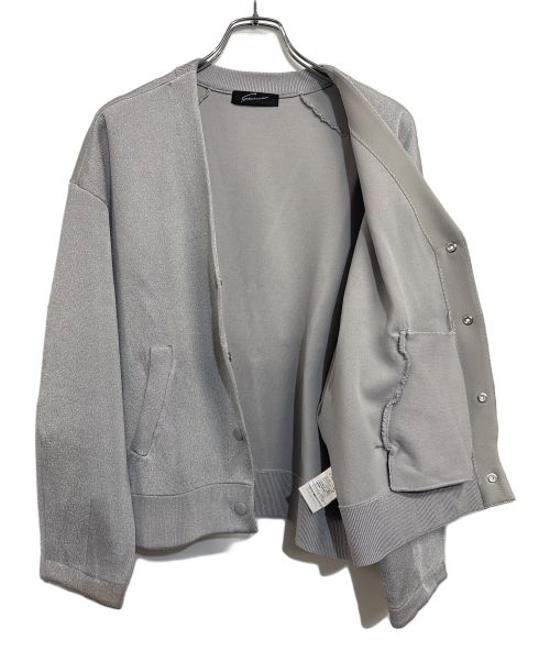 STUNNING LURE（スタニングルアー）STUNNING LURE (スタニングルアー) メタルヤーンニットブルゾンカーディガン グレー サイズ:SIZE Mの古着・服飾アイテム