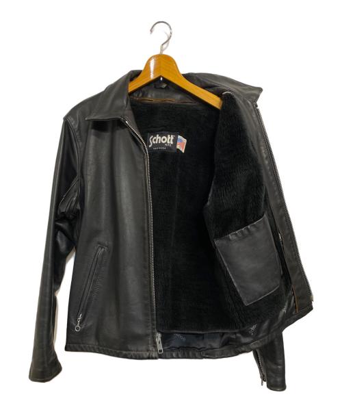 Schott（ショット）Schott (ショット) シングルライダースジャケット ブラック サイズ:SIZE 40の古着・服飾アイテム