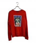 HEY REILLY×MARC JACOBSヘイレイリー×マークジェイコブズ）の古着「プリントスウェットシャツ」｜レッド