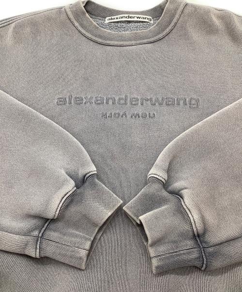 ALEXANDER WANG（アレキサンダー・ワン）ALEXANDER WANG (アレキサンダー・ワン) エンボスロゴ裏起毛スウェット グレー サイズ:SIZE L (175/92)の古着・服飾アイテム