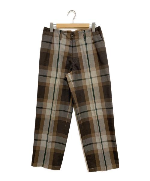 KOLOR（カラー）KOLOR (カラー) オックスフォードチェックワイドパンツ ベージュ サイズ:SIZE 2の古着・服飾アイテム