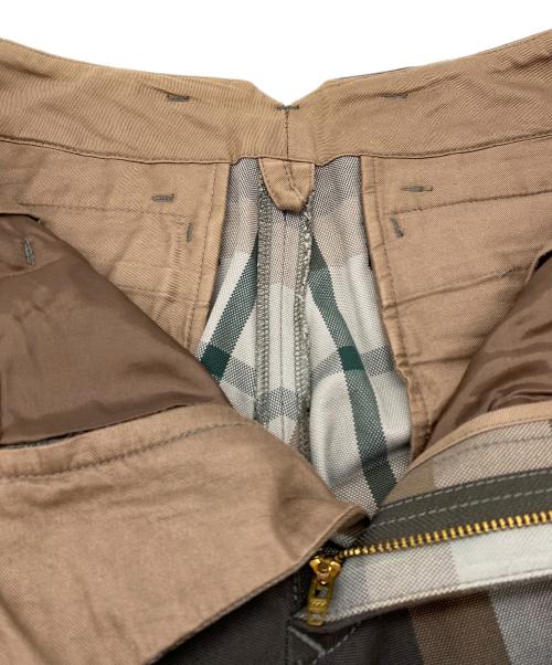 KOLOR（カラー）KOLOR (カラー) オックスフォードチェックワイドパンツ ベージュ サイズ:SIZE 2の古着・服飾アイテム