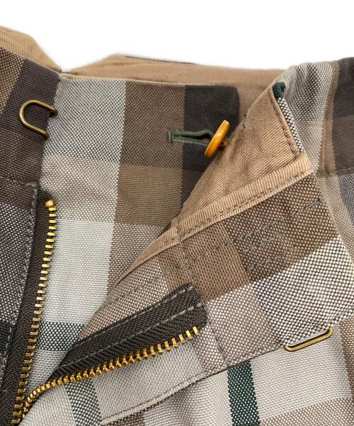 KOLOR（カラー）KOLOR (カラー) オックスフォードチェックワイドパンツ ベージュ サイズ:SIZE 2の古着・服飾アイテム